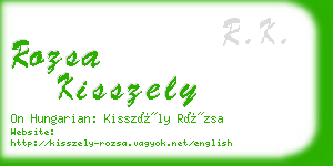 rozsa kisszely business card